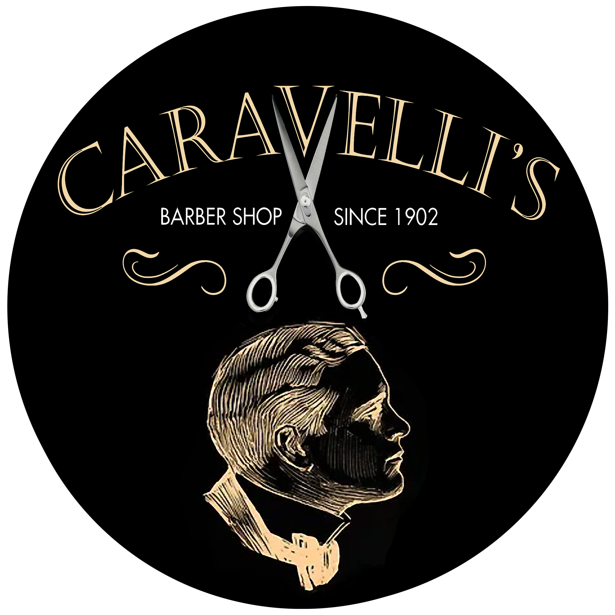 Caravelli"s Barber Shop logo