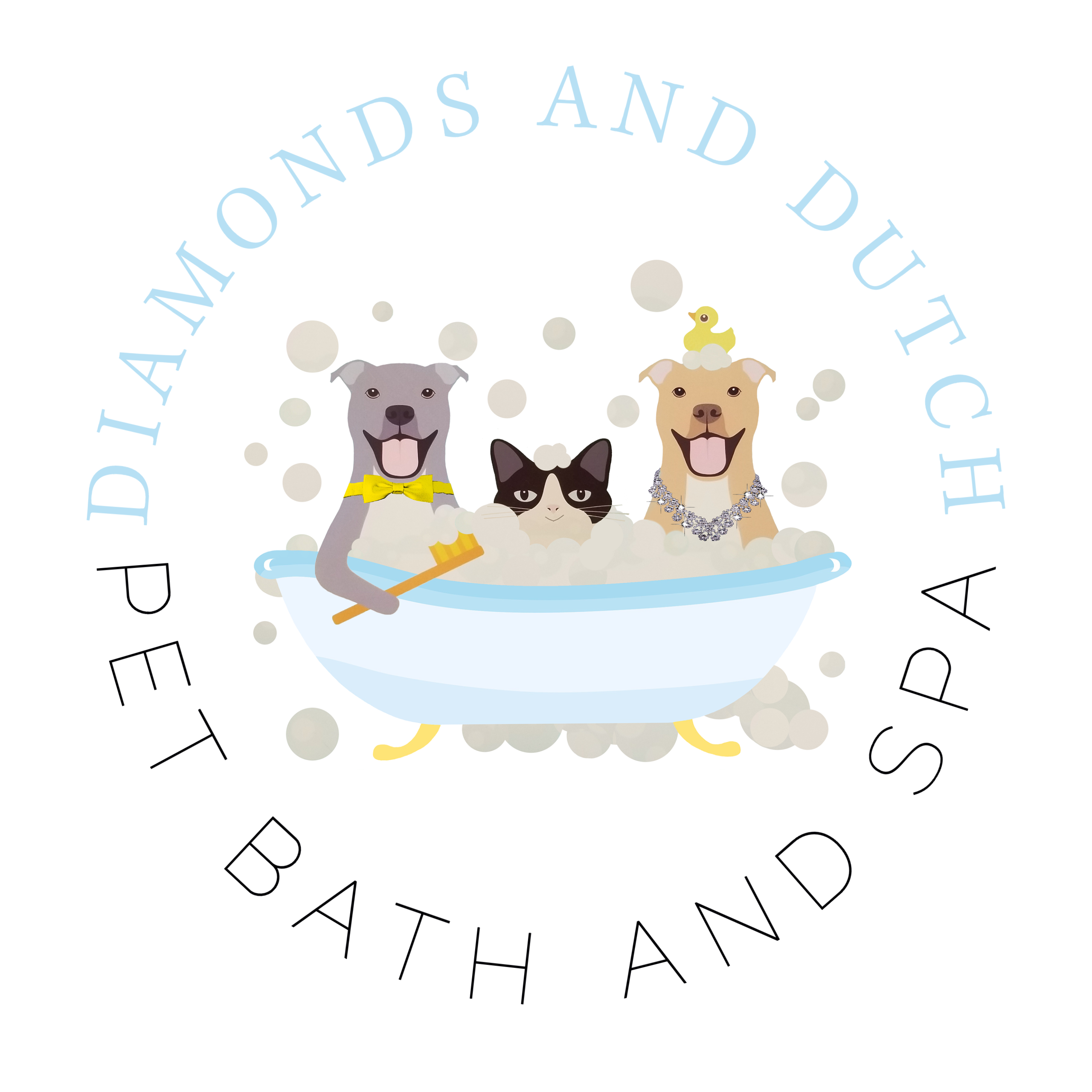 Diamonds and Dutch Pet Bath & Spa logo