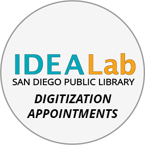 Digitization | IDEA Lab at San Diego Central Library, 4th floor Room 435 logo