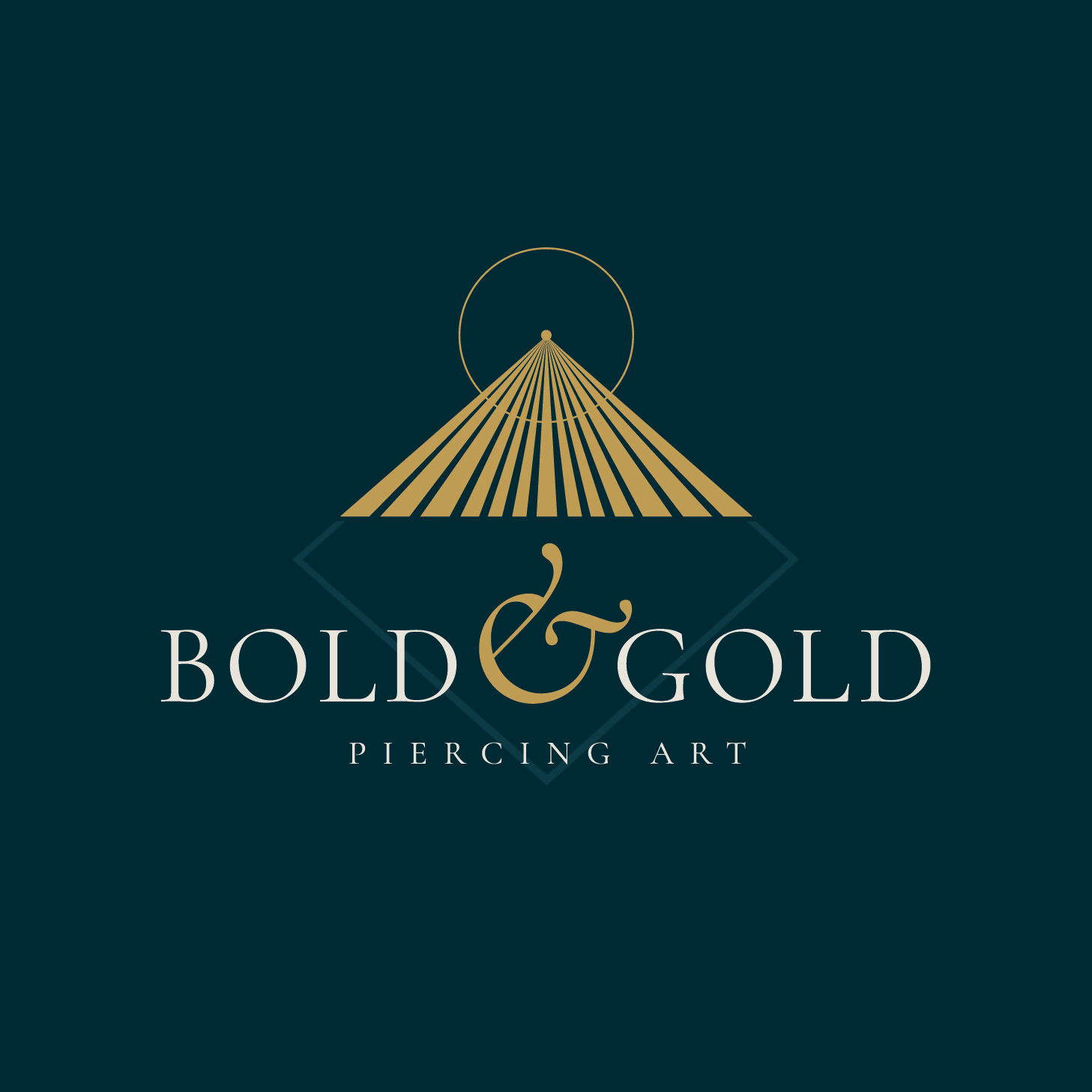 BOLD AND GOLD PIERCING ART logo
